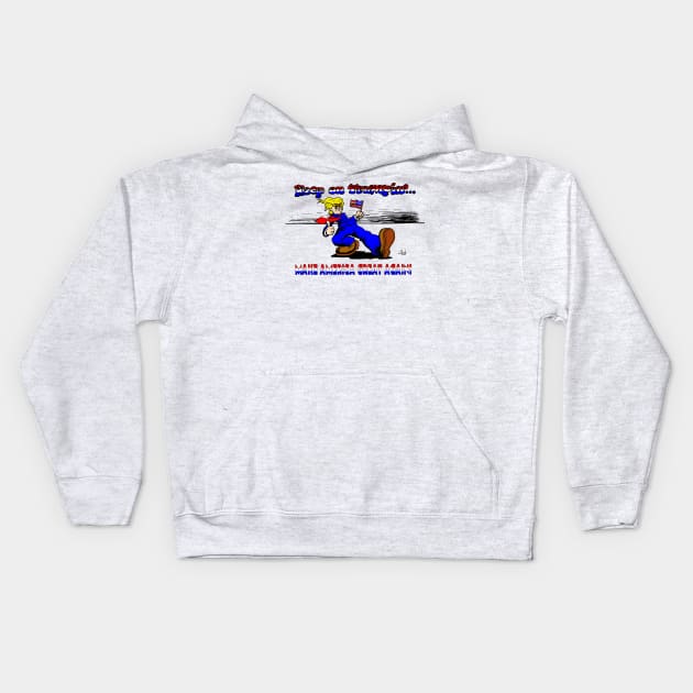 Keep on Trumpin' Kids Hoodie by Bill Hunt Illustration